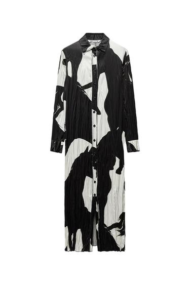 PRINTED SHIRT DRESS ZW COLLECTION