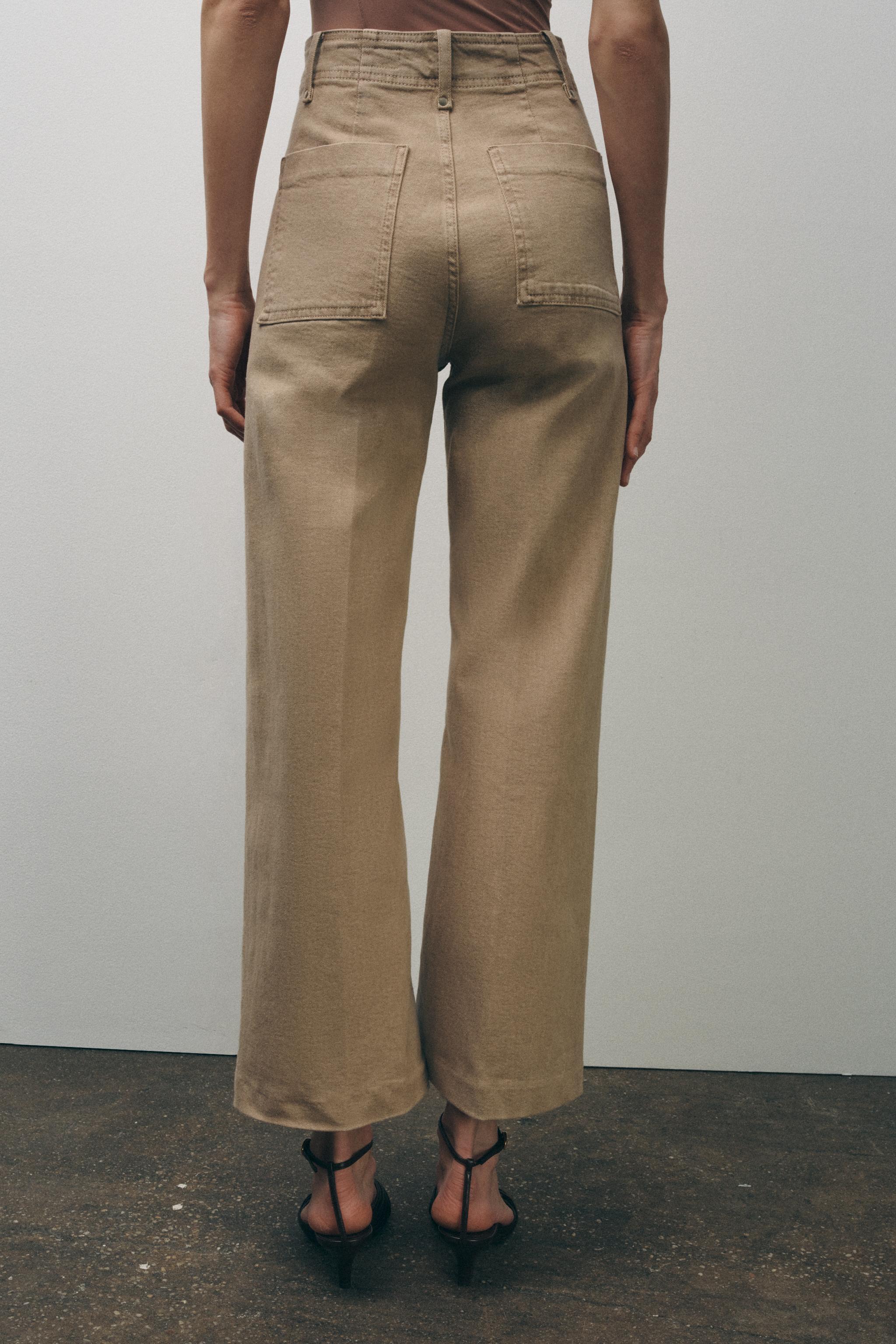 ZW COLLECTION WIDE-LEG ハイライズ デニムパンツ - ブルー