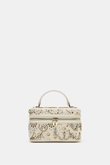 BOLSO RÍGIDO BRILLOS - Crudo de Zara - Imagen 0