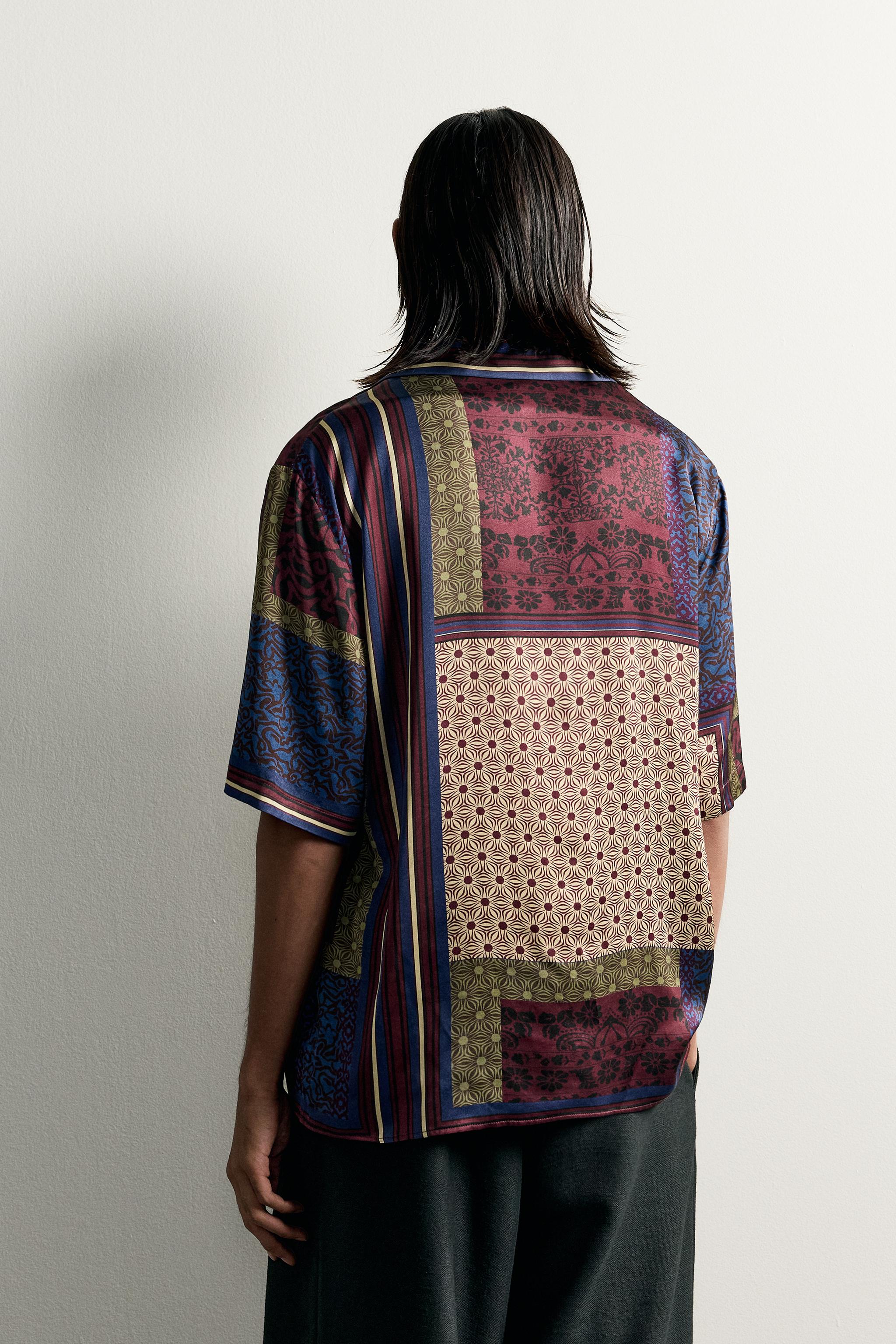LIMITED EDITION COMBINED PRINT FLOWY SHIRT