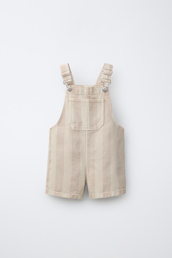 PETO CORTO SARGA RAYAS - Beige claro de Zara - Imagen 0