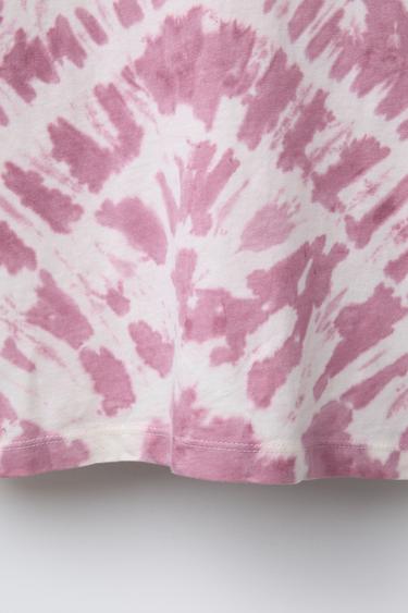 T-SHIRT IMPRIMÉ TIE DYE - Violet de Zara - Image 3