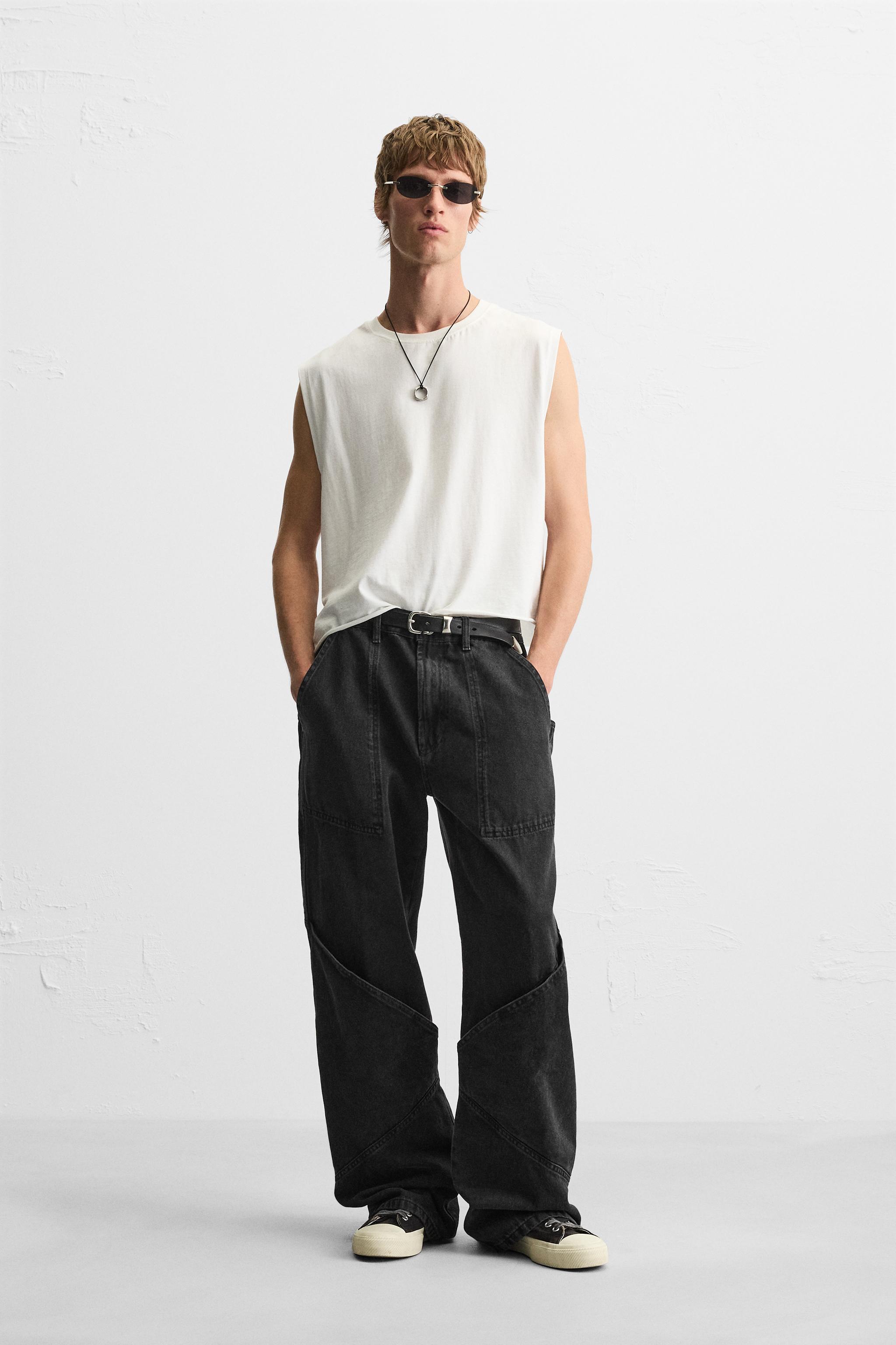 RELAXED FIT OVERSIZED POCKETS JEANS