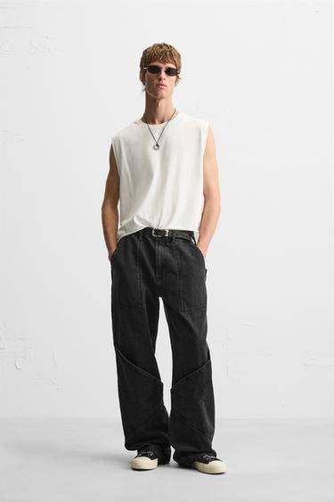 ДЖИНСИ-КАРГО RELAXED FIT - Вугільний Zara - Зображення 0