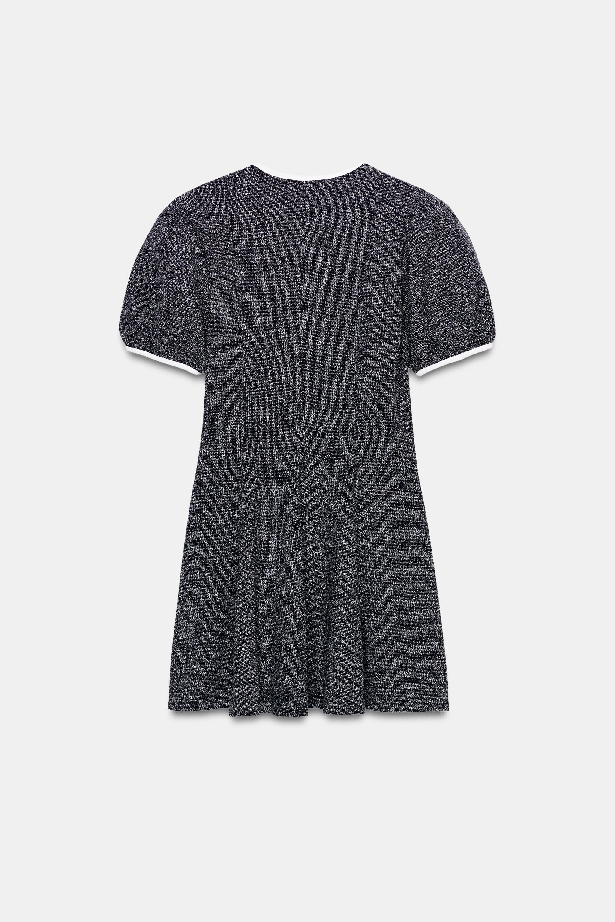 MINI BOW DRESS - Navy / White | ZARA United States MINI BOW DRESS - Navy / White | ZARA United States