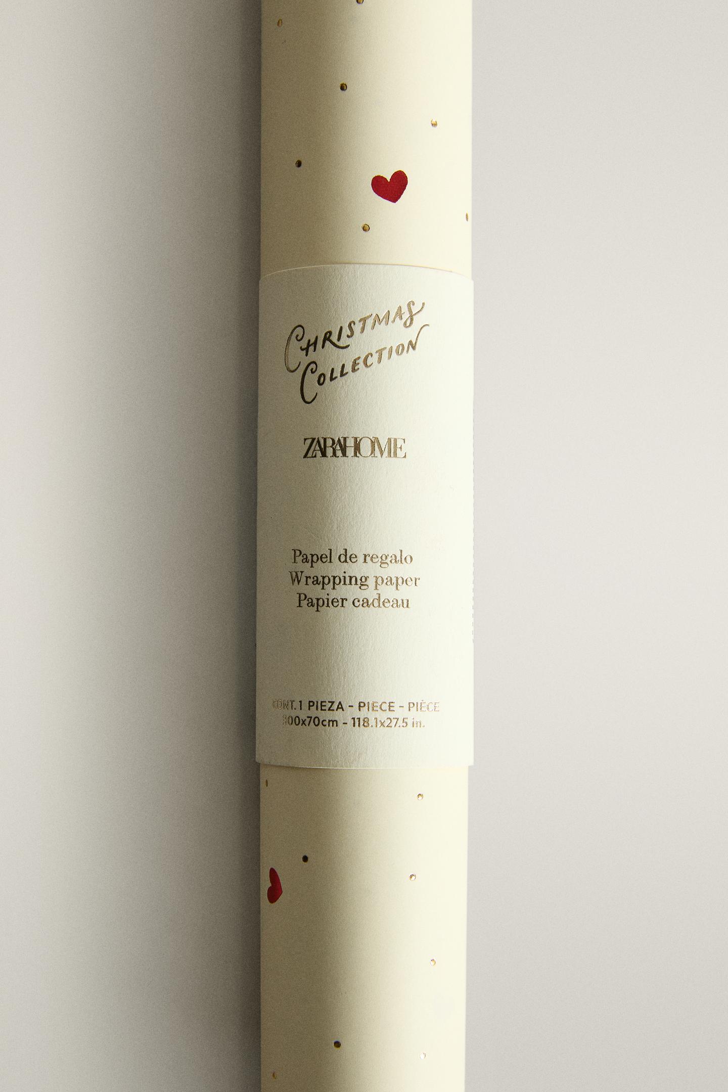 Zara Christmas Mini Heart Gift Wrap, цвет: Белый — фото 2