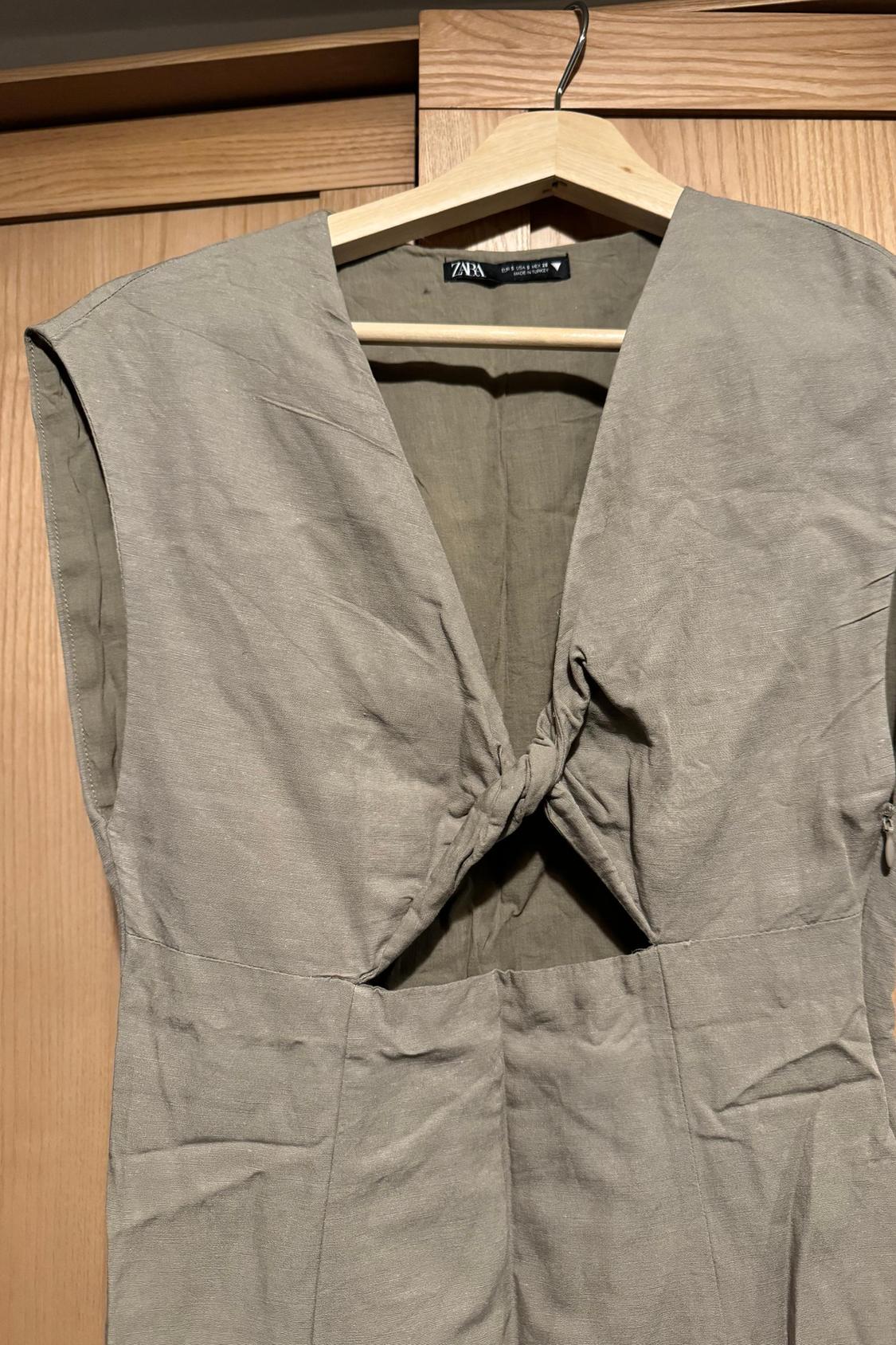 LINEN BLEND SHORT DRESS - Image 2