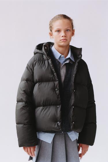 FEATHER DOWN JACKET - Anthracite grey by Zara