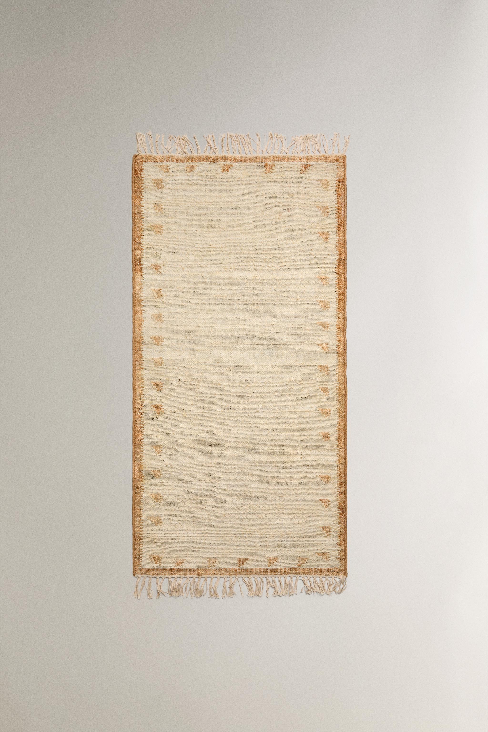 TAPIS JUTE COTON FRANGES