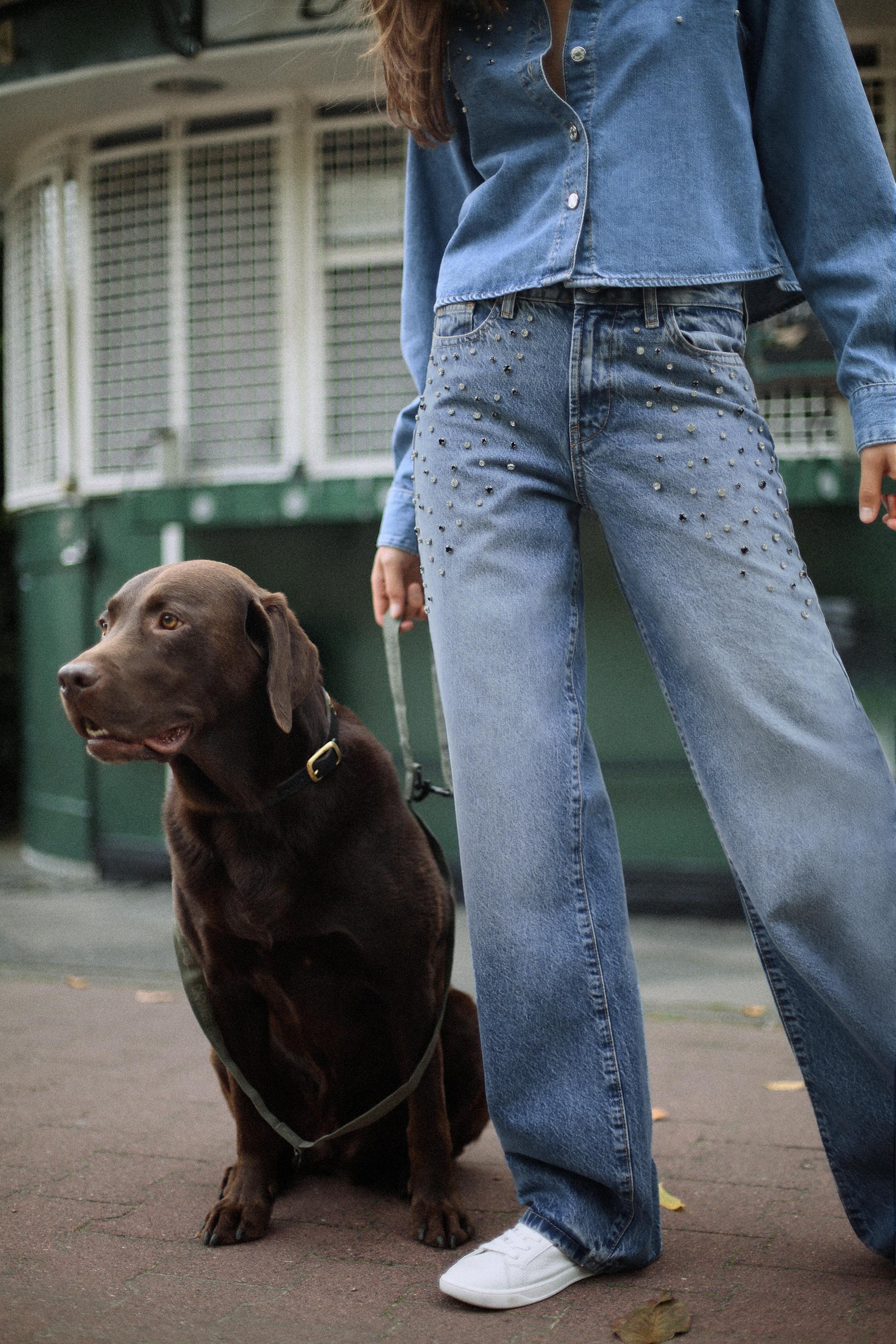 CAMISA Z1975 DENIM COM PÉROLAS - Azul-médio