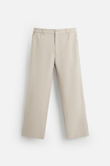 STRAIGHT-LEG TROUSERS - Mink by Zara