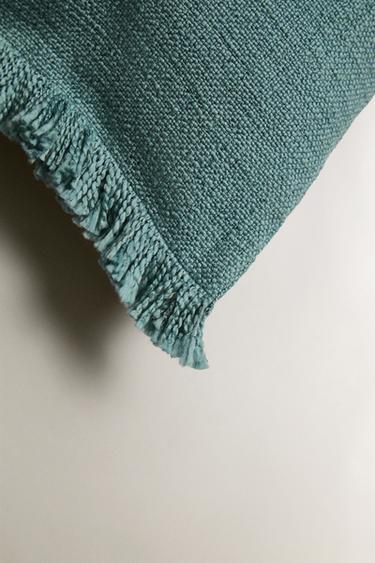 HOUSSE DE COUSSIN FRANGES - Bleu chiné de Zara - Image 3