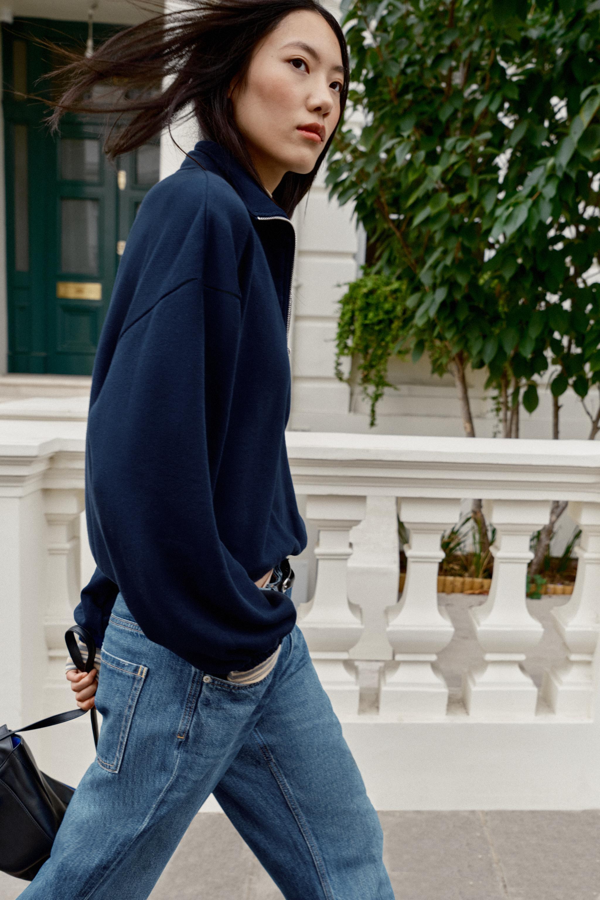 Женские худи Zara METALLIC ZIPPER SWEATSHIRT — фото 4