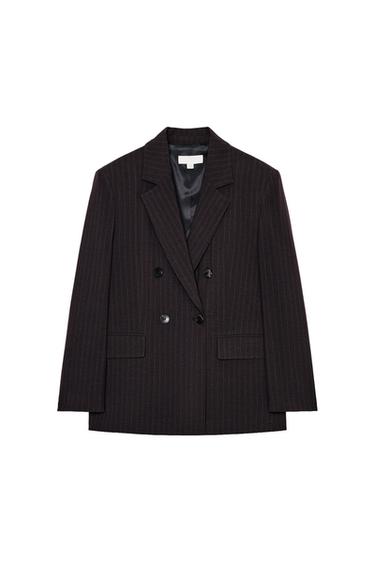 OVERSIZED DOUBLE-BREASTED PINSTRIPE BLAZER