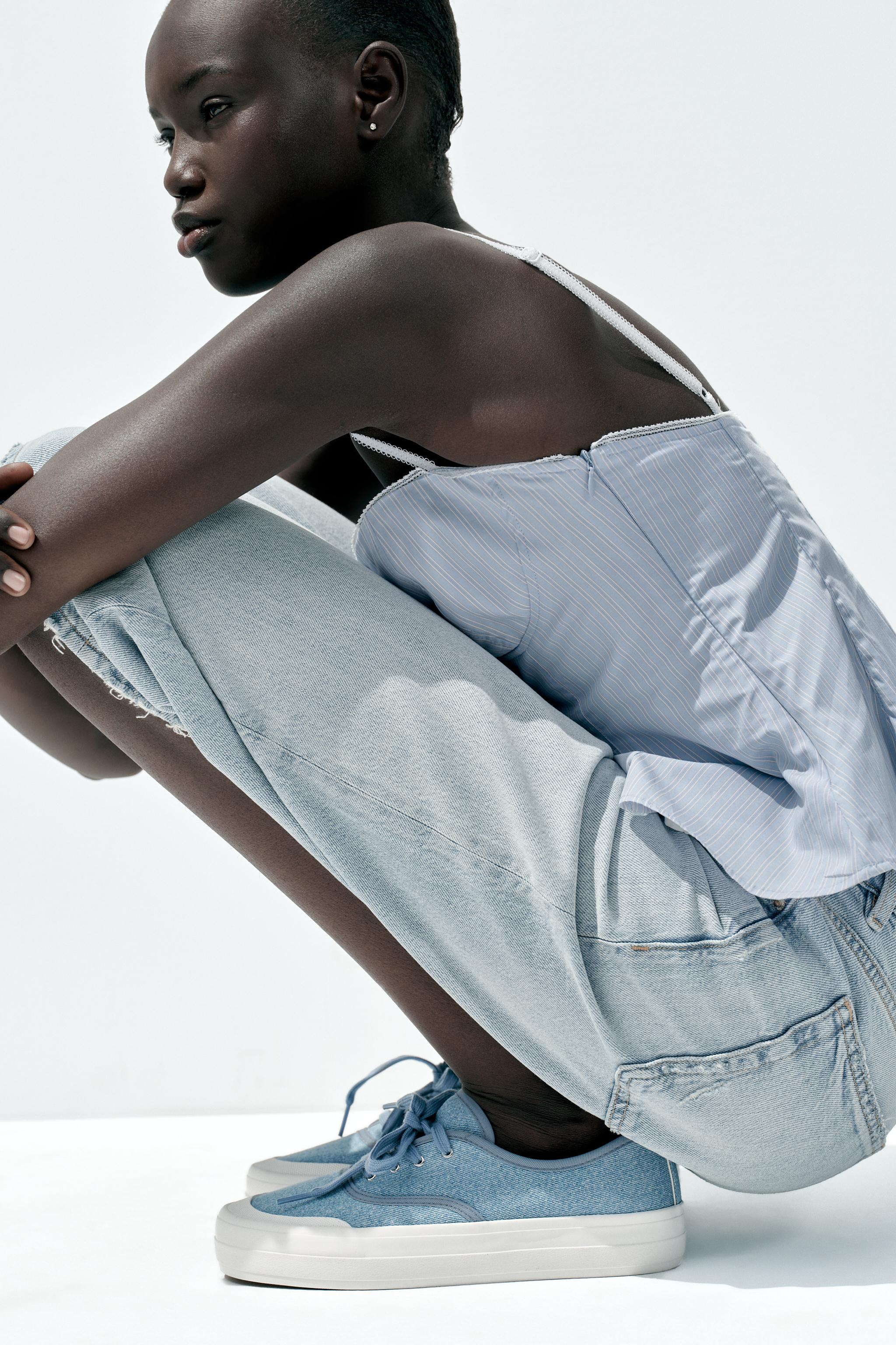 ☆ドイツ発*ZARA*新作*デニムスニーカー/LIGHT☆ ライトデニムスニーカー - デニムブルー | ZARA Japan / 日本