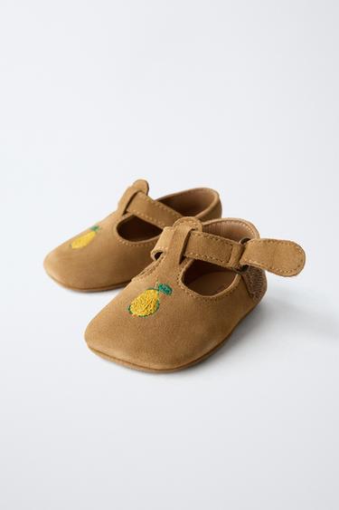 LEATHER T-BAR SHOES - Brown de Zara - Image 2
