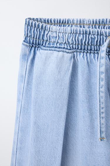 WIDE-LEG DARTED JEANS - Blue by Zara - Image 2