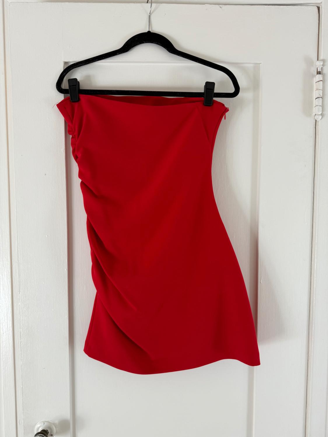 RUCHED STRAPLESS DRESS - Image 2