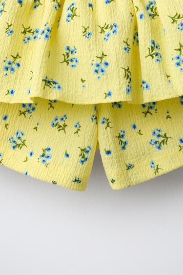 FLORAL BERMUDA SKORT - Yellow by Zara - Image 3