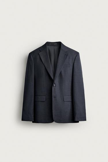 Zara Mavi - EKOSELİ REGULAR FIT TAKIM BLAZER