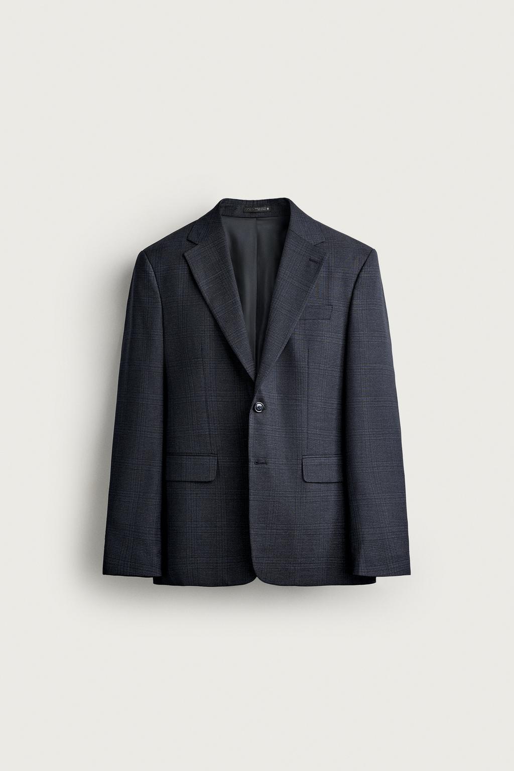 REGULAR FIT CHECK SUIT BLAZER