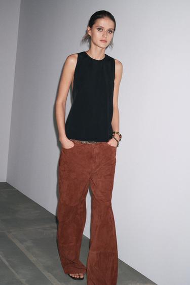 Zara ZW COLLECTION CROSSED STRAP TOP - Black - Image 0