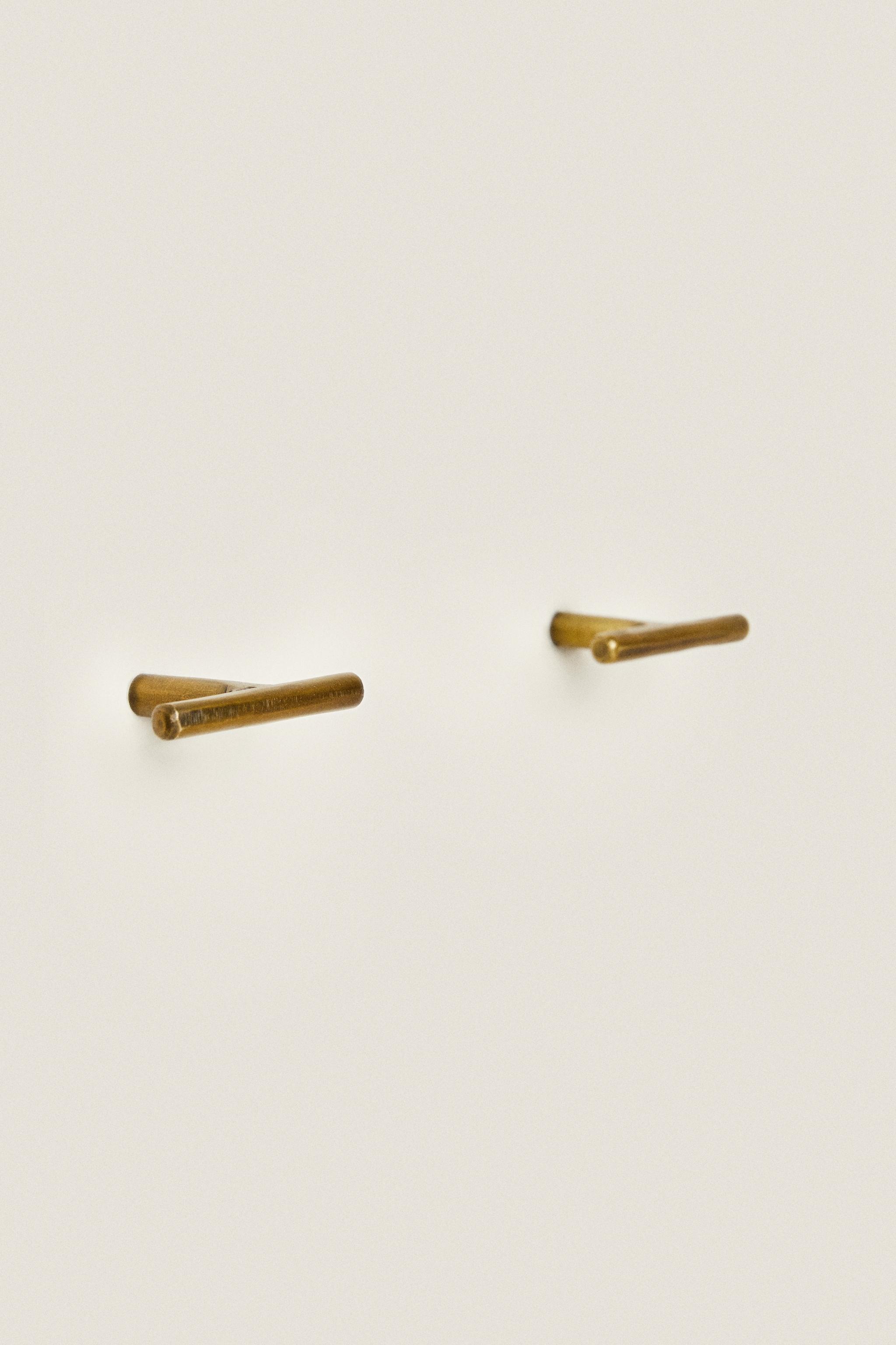 SET OF GOLD METALLIC KNOBS (SET OF 2