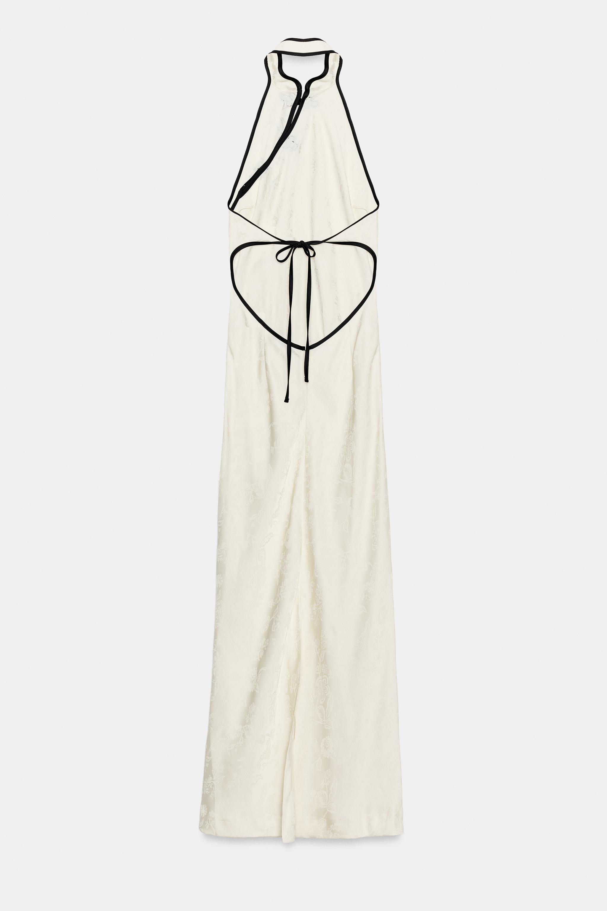 ROBE MI-LONGUE JACQUARD À BRANDEBOURGS