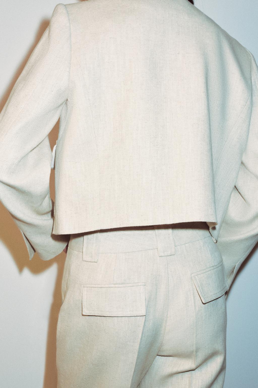 RUSTIC FABRIC STRAIGHT LEG PANTS - image 2