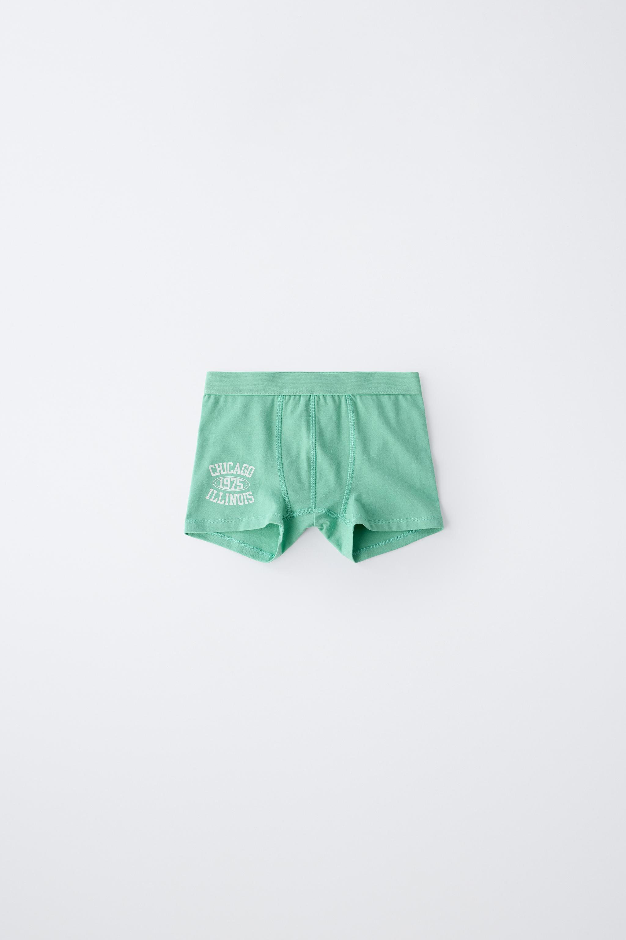 AGES 6-14 / FIVE-PACK OF TEXT PRINT BOXERS