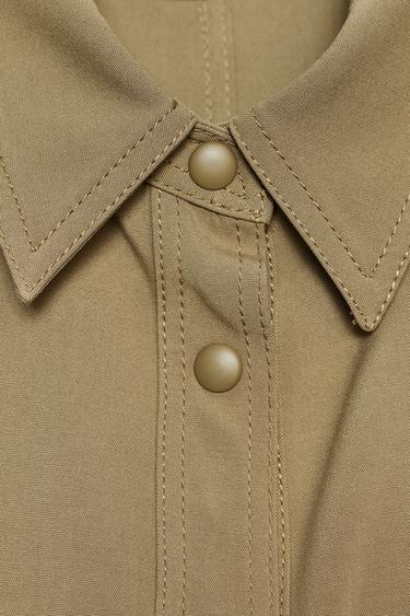 GILET VOLUME ZW COLLECTION - Marron clair de Zara - Image 6