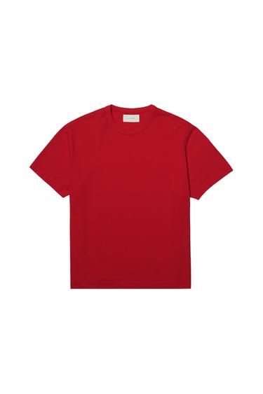 ΜΠΛΟΥΖΑ RELAXED FIT ΡΙΠΕ - Κόκκινο του Zara