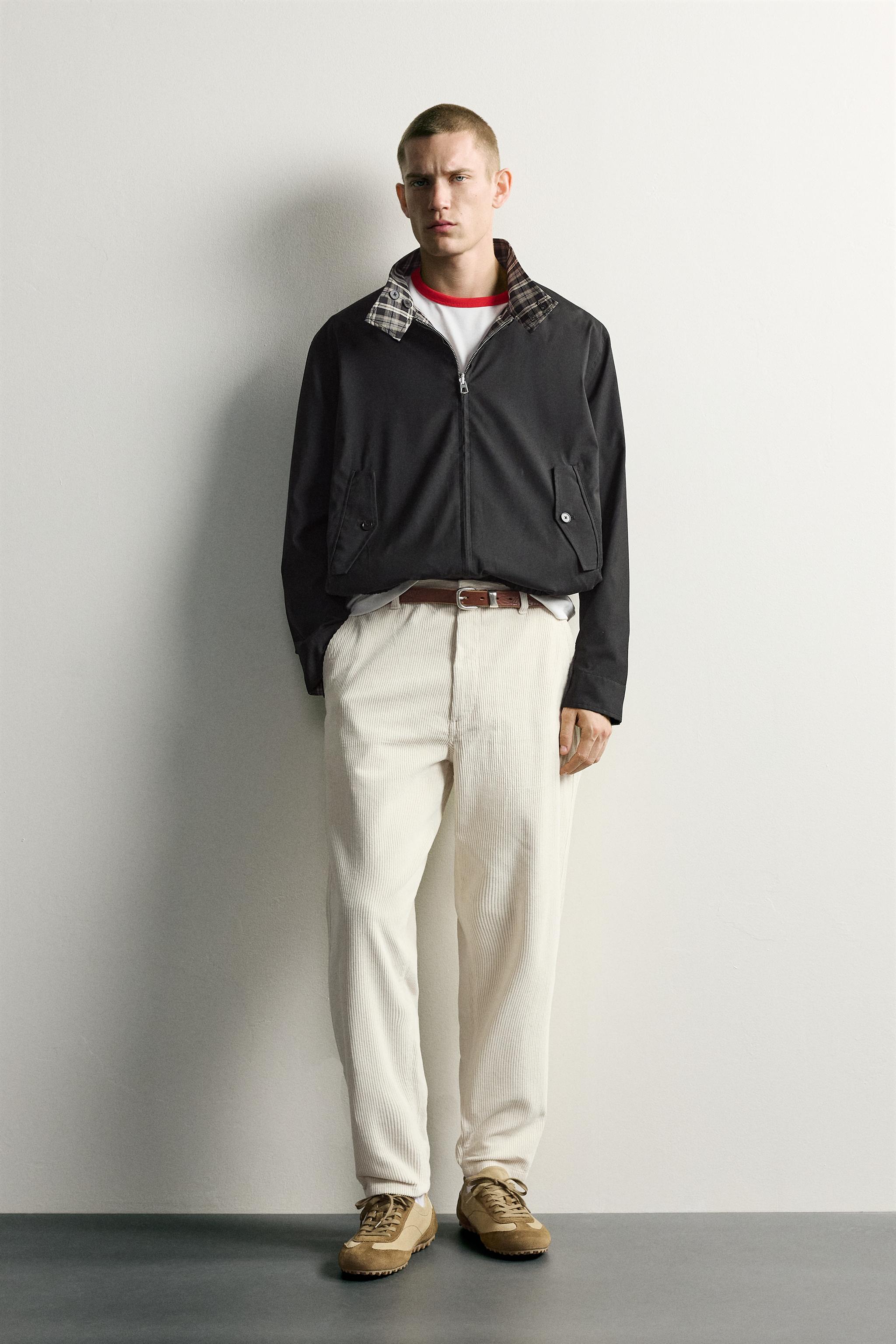 Zara CARROT FIT FİTİLLİ KADİFE PANTOLON