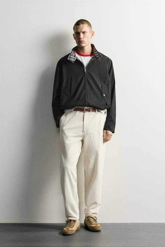 Zara CARROT-FIT CORDUROY PANTS - Ecru - Image 0