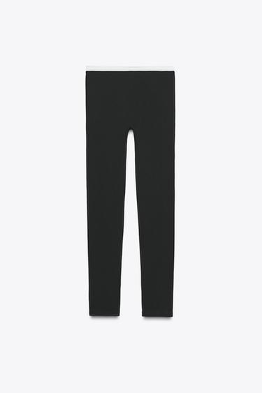 DOUBLE LEGGINGS - Black / White by Zara - Image 5