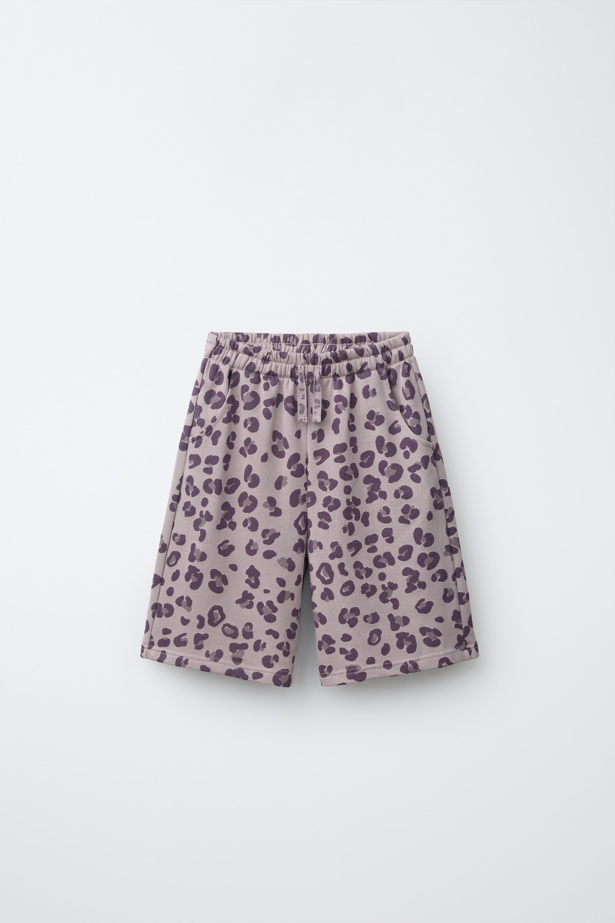 ANIMAL PRINT PLUSH SHORTS