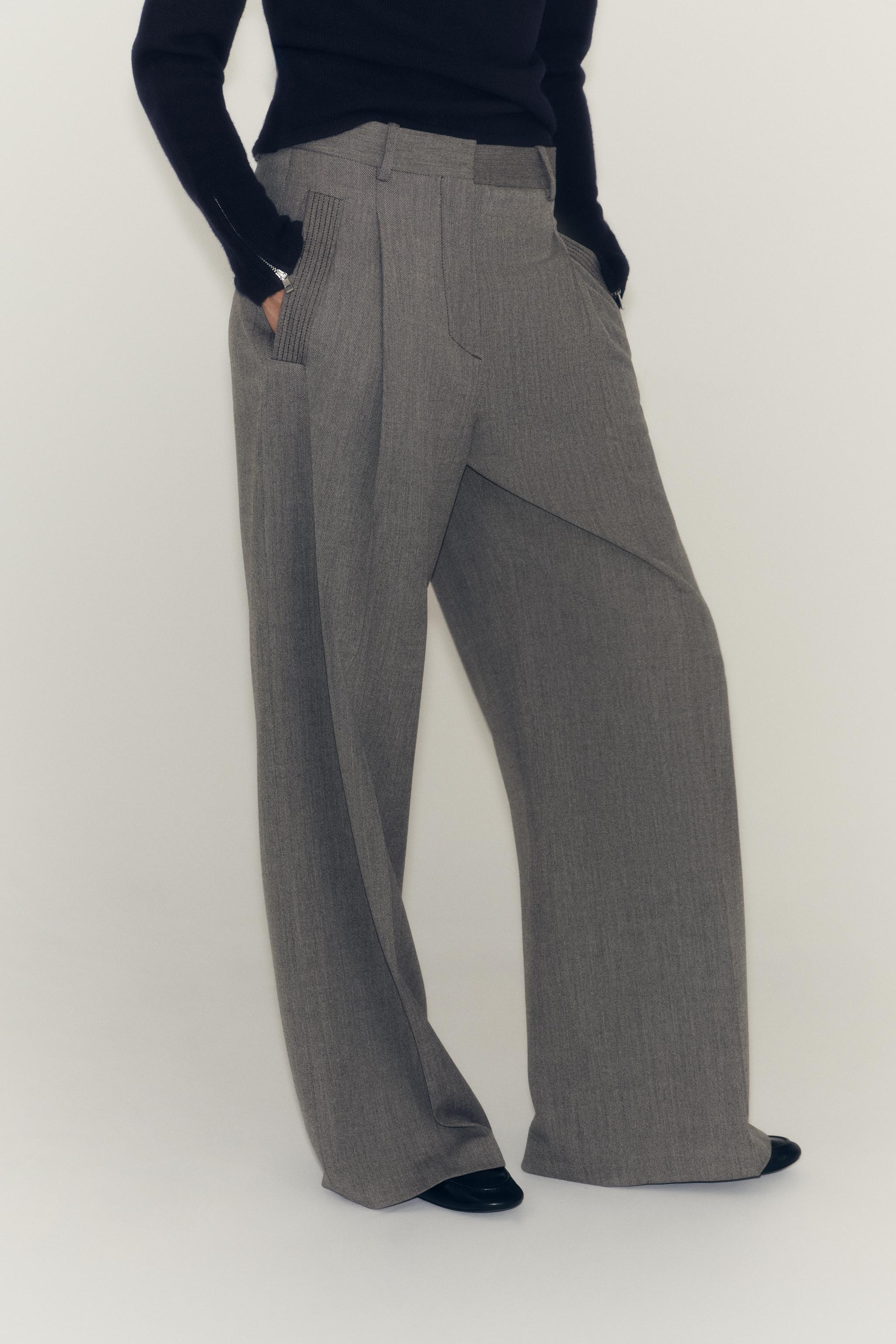 Женские брюки Zara ZW COLLECTION DARTED POCKET PANTS — фото 2