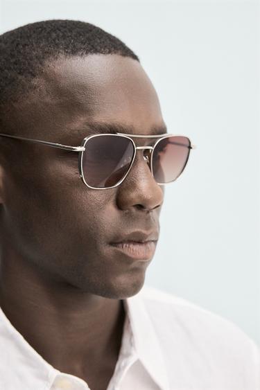 SQUARE METAL SUNGLASSES - Silver by Zara - Image 2