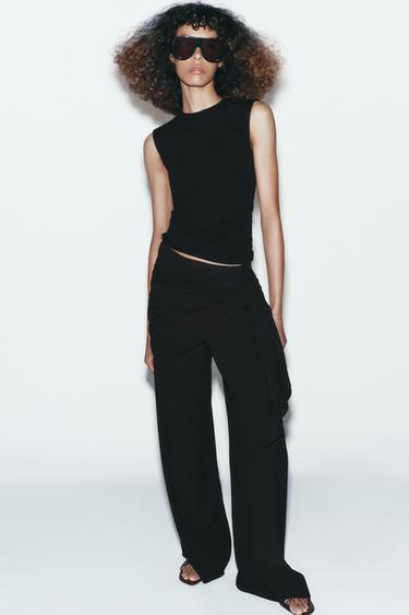 CAMISETA MANGA SISA - Negro de Zara