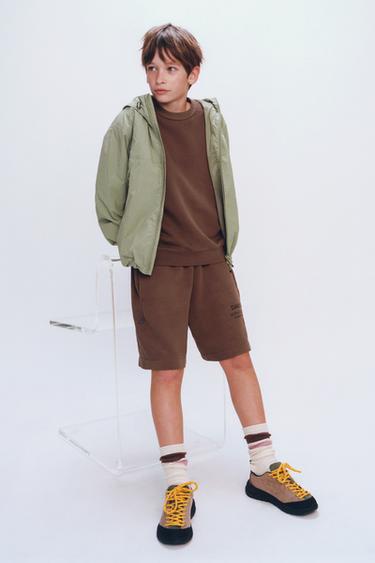 ДОЖДЕВИК С КАПЮШОНОМ WATER REPELLENT — ЗЕЛЕНОВАТЫЙ от Zara