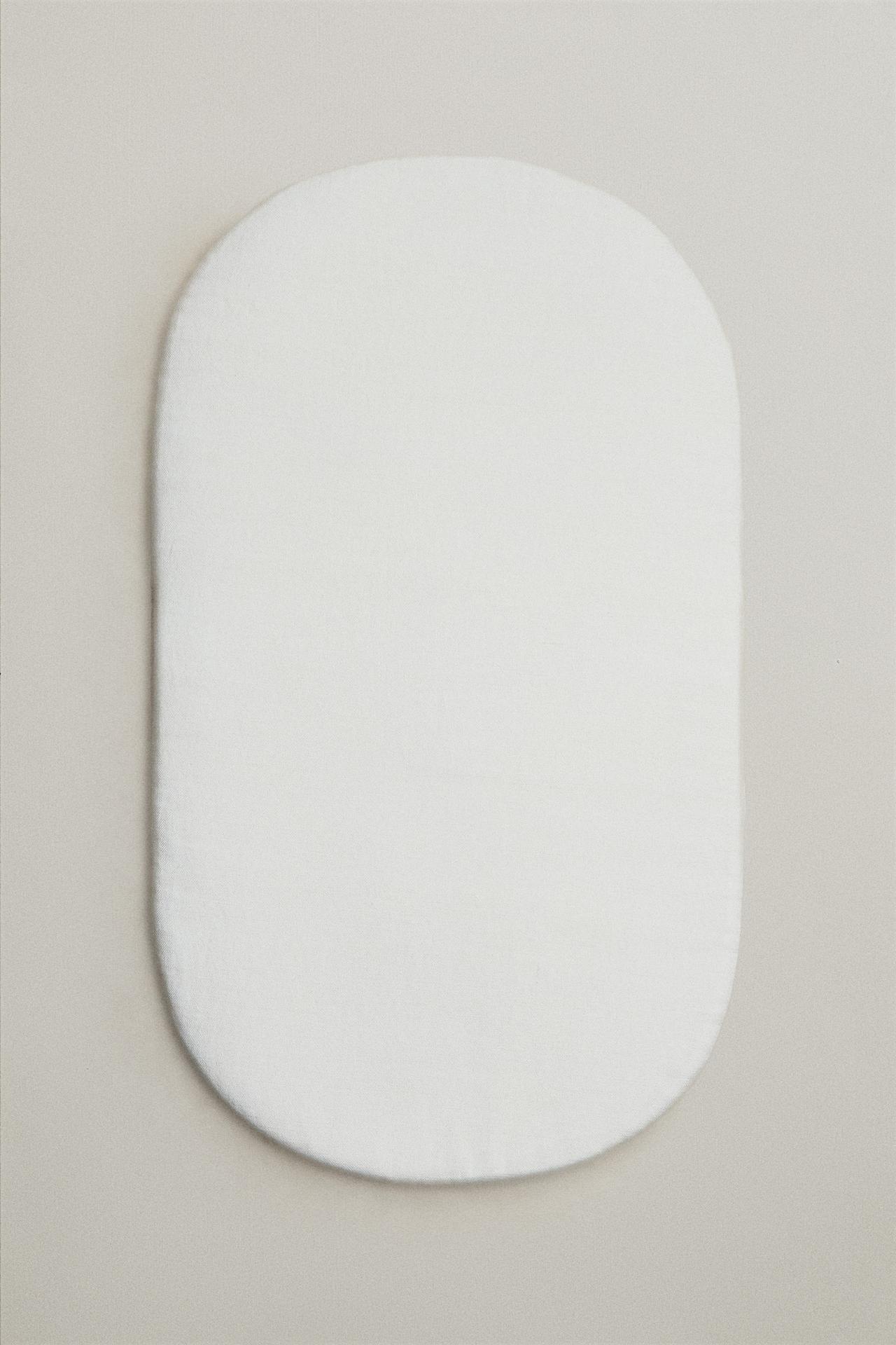 COTTON AND LINEN COUCH SEAT CUSHION — Oyster-white
