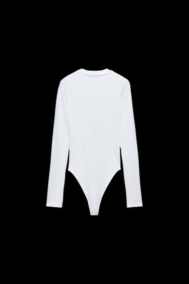 BODY ALGODÓN MODAL - Blanco de Zara