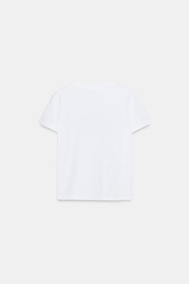 T-SHIRT À INSCRIPTION SUR LE DEVANT - Blanc de Zara - Image 4