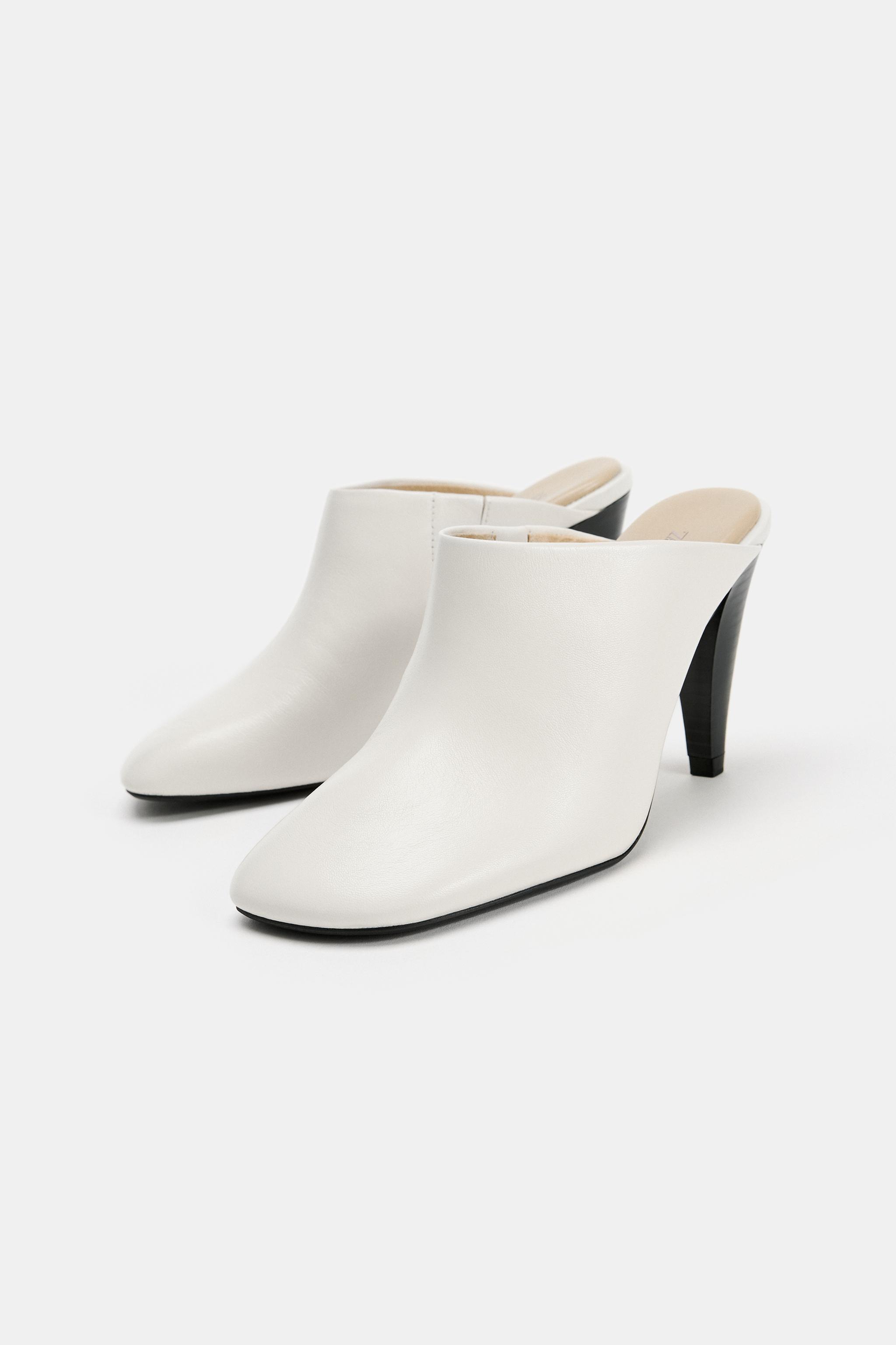 LEATHER HEELED MULES