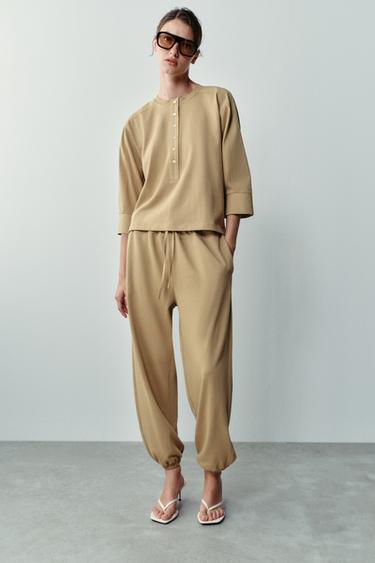 تيشرت ممزوج - مِحْمر by Zara - Image 0