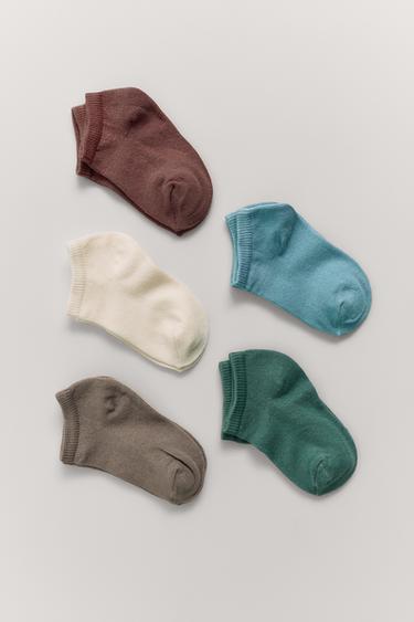 FIVE-PACK OF SHORT SOCKS - Multicoloured by Zara