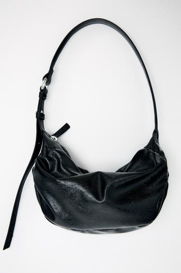 SAC PORTÉ ÉPAULE PLIS - Noir de Zara
