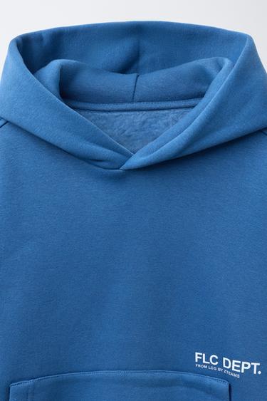 BASIC SLOGAN HOODIE - Blue by Zara - Image 2