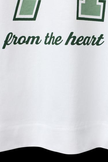 Zara VARSITY PRINT T-SHIRT - White