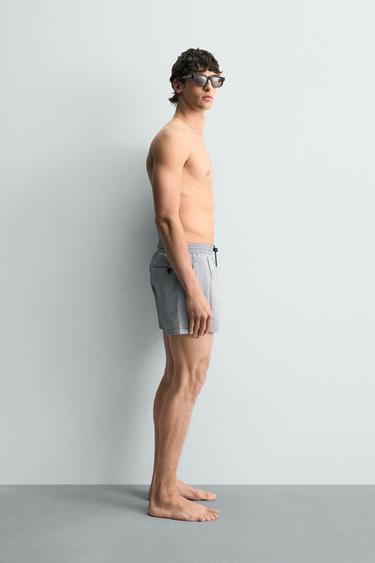 MAILLOT DE BAIN EN SEERSUCKER - Bleu marine de Zara - Image 4